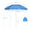 Costway 8 FT Beach Umbrella Outdoor Tilt Sunshade Sand Anchor W/Carry Bag